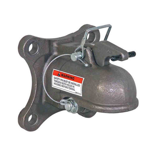 Buyers Flat Mount 2-5/16 inch One-Piece Cast Steel Coupler, 18,000 lbs. Tow Capacity
