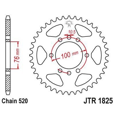 Load image into Gallery viewer, JT Sprockets Rear Steel Sprocket 45 Tooth 45T 520 Chain JTR1825.45
