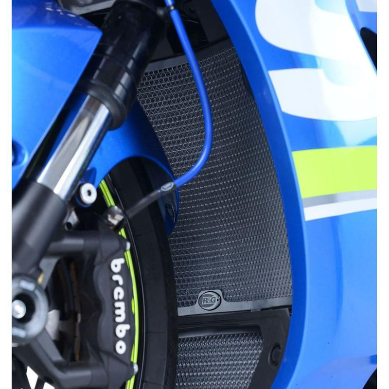 Load image into Gallery viewer, R&amp;G Racing Blue Aluminum Radiator Guard RAD0216BLUE
