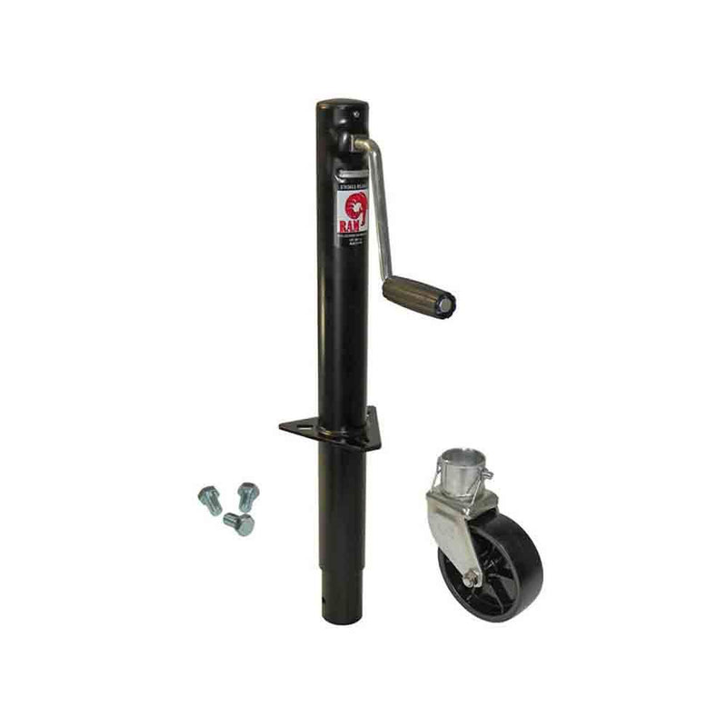 Load image into Gallery viewer, A-Frame Trailer Jack with Wheel and Mounting Hardware
