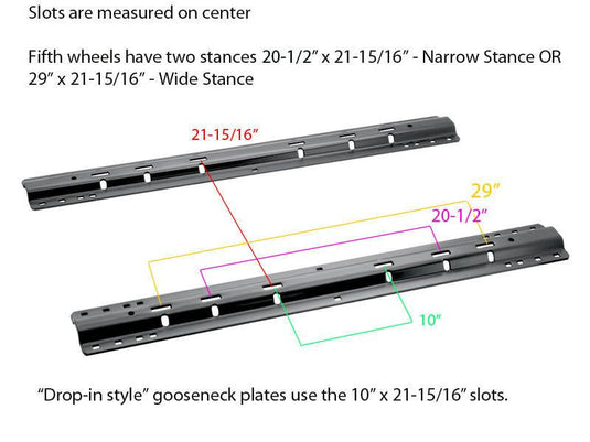 B&W (RVK2505) Custom Fifth Wheel Mounting Brackets With Rails fits Select Chevrolet/GMC 2500 & 3500 (No CarbonPro Bed)