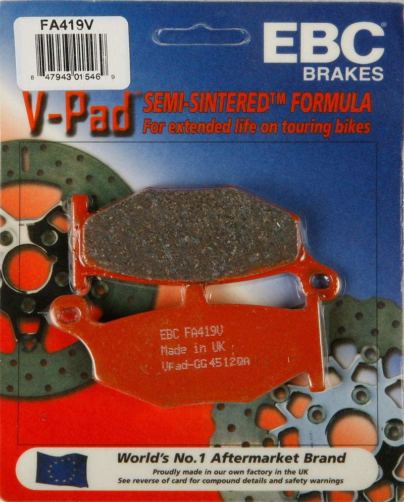 Load image into Gallery viewer, EBC 1 Pair V-Pad Semi-Sintered Touring Brake Pads MPN FA419V
