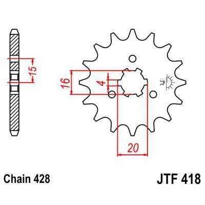 Front & Rear Sprocket Kit for KAWASAKI KE100 B1-B20 82-01 JT Sprockets