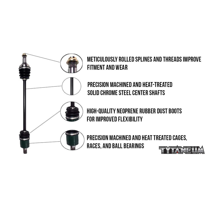 Load image into Gallery viewer, Tytaneum OE Style Front/Rear CV Axle Set For 2007-2008 Can-Am Outlander 400 HO
