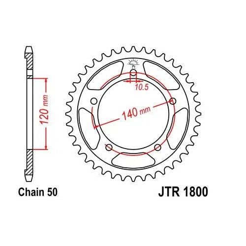 Load image into Gallery viewer, Steel Rear Sprocket 44T for Street SUZUKI GSX-R1000 2001-2006
