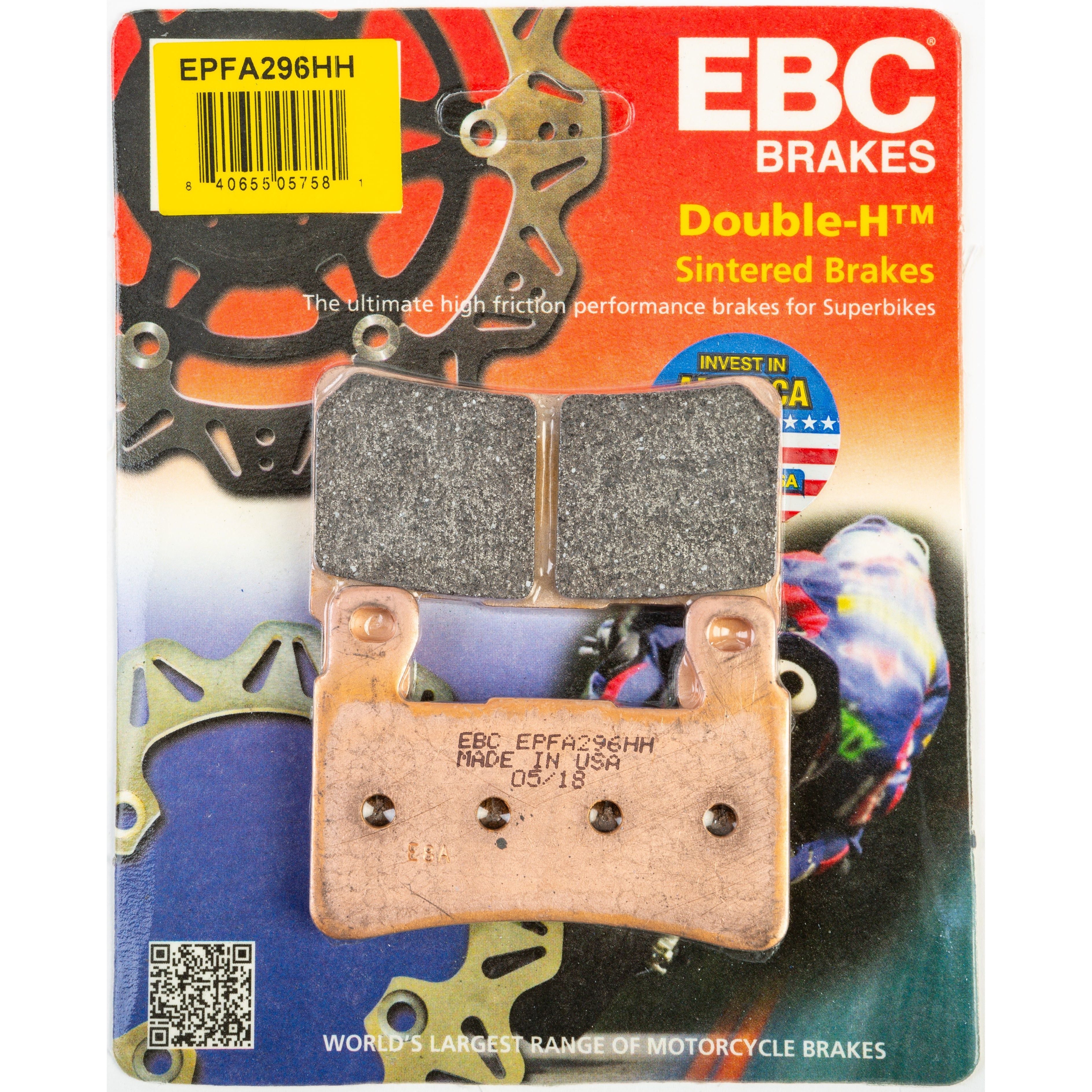 EBC 1 Pair EPFA Sintered Fast Street and Trackday Brake Pads MPN EPFA296HH