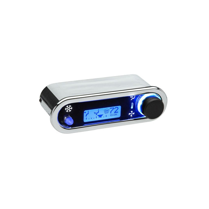 DCC Digital Climate Control - Vintage Air Gen IV - VHX Style - Horizontal, Chrome, Blue Display