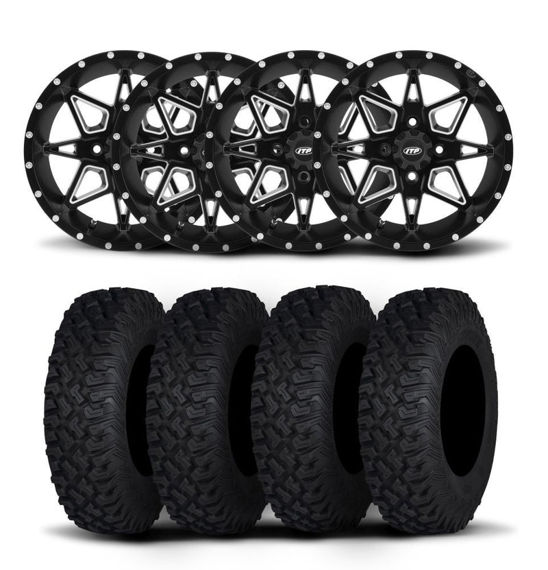 Load image into Gallery viewer, ITP Tornado 15&quot; Matte Black Wheels And Coyote Tires [33x10R-15]
