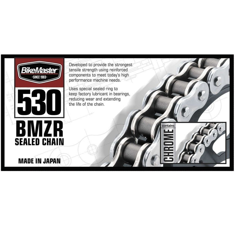 Load image into Gallery viewer, BIKEMASTER 530 BMZR Sealed Chain 120 Black/Gold
