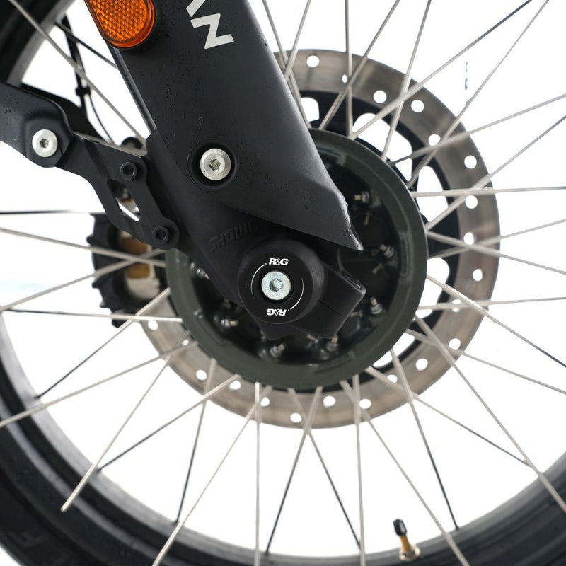 Load image into Gallery viewer, R&amp;G Racing Black Fork Protectors For 2024-2024 Royal Enfield Himalayan 450
