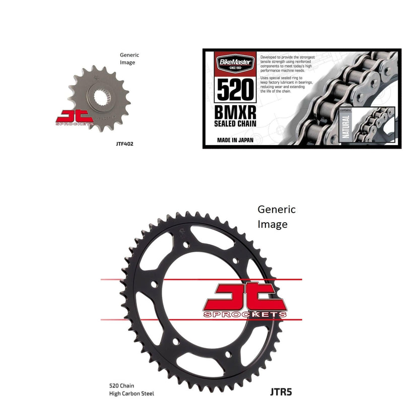 Load image into Gallery viewer, 520 BMXR Chain Natural, Front &amp; Rear Sprocket Kit BMW 650 Xchallenge 2007-2008
