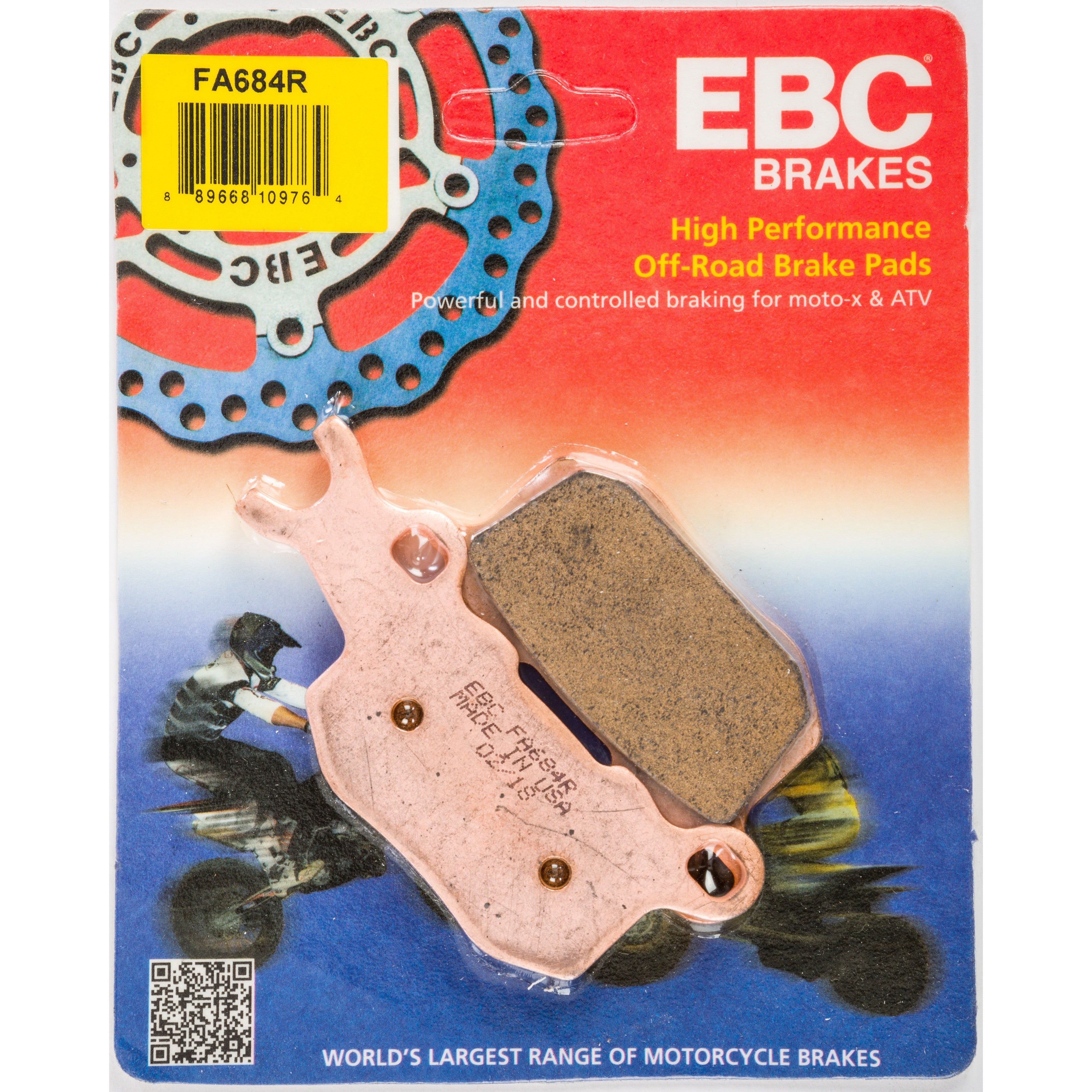 EBC 1 Pair Sintered R Series Heavy-Duty Brake Pads MPN FA684R