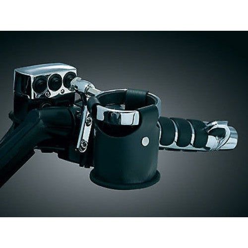 Load image into Gallery viewer, KURYAKYN UNIVERSAL DRINK RING WITH BEVERAGE CARRIER FOR HARLEY PERCH MOUNTS 1500
