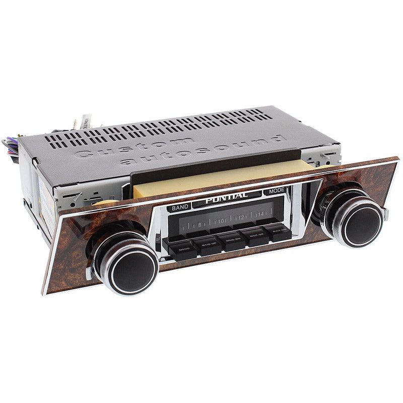 Load image into Gallery viewer, Custom Autosound 1968 Firebird Classic Car Stereo With Burlwood Bezel
