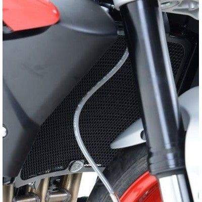 R&G Racing Black Aluminum Radiator Guard For 2015-2016 Triumph Street Triple Rx