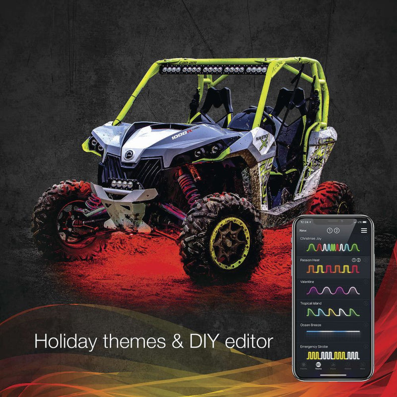 Load image into Gallery viewer, XK Glow App-Controlled 8 Piece Rock Pod Lights Rock Lights Black - XK-ROCK-ADV
