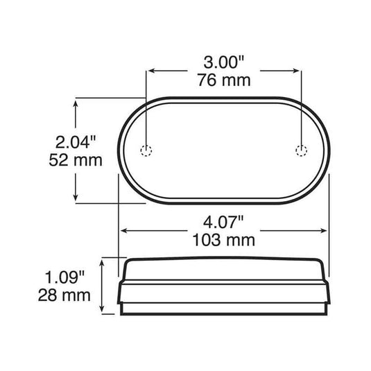 Single Bulb Side Marker Light