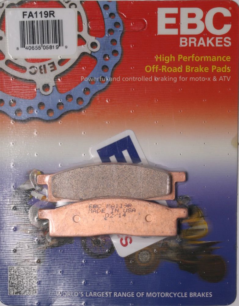 Load image into Gallery viewer, EBC Long Life Sintered R Pad For Yamaha TT-R125L 2000-2020 Front

