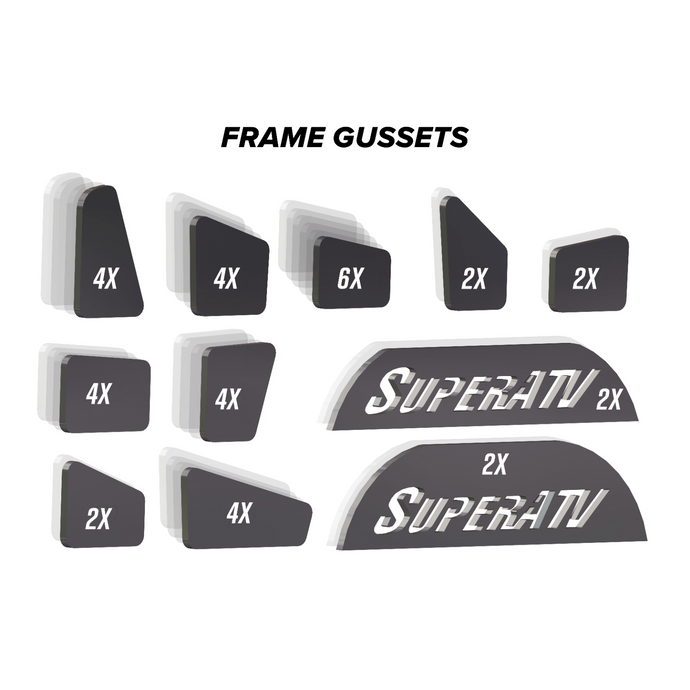 SuperATV Can-Am Defender Weld-In Gusset Kit WFG-CA-DEF