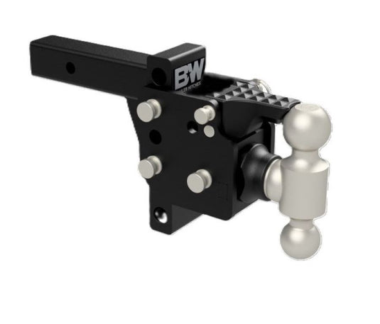 B&W Tow & Stow Dual Ball Pintle Hitch - 6 Inch Drop, 4 Inch Rise, 16,000 GTW - Fits 2 Inch Receivers