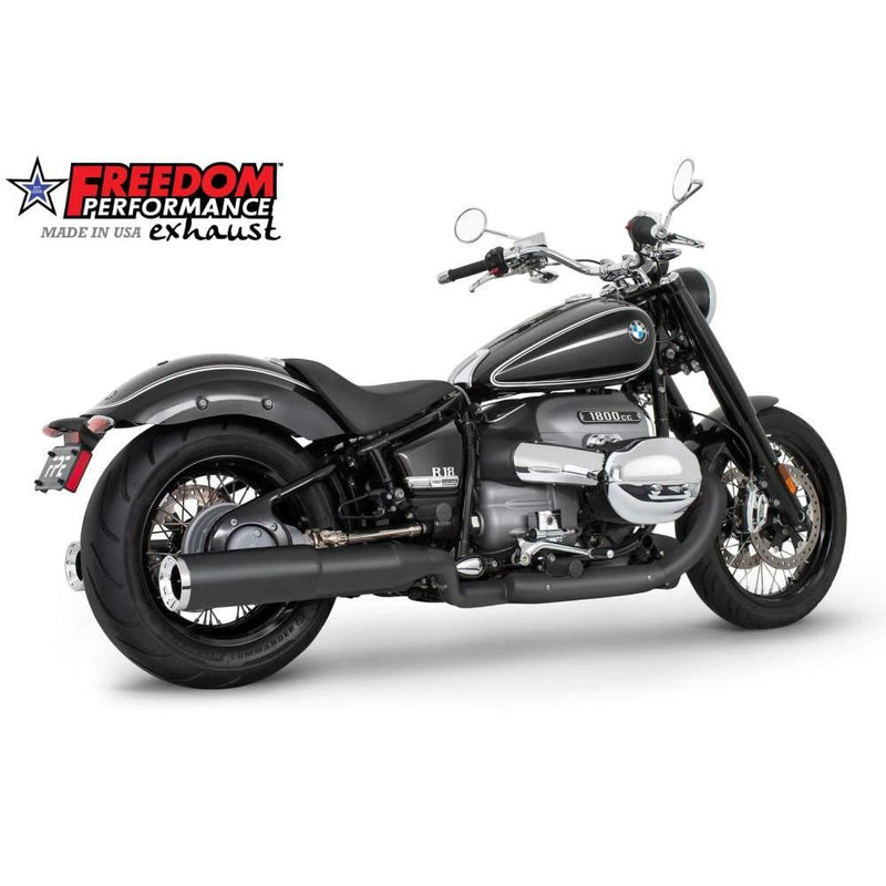 Load image into Gallery viewer, Freedom Performance 4.5&quot; Slip-On Exhaust Straight Cut Black Chrome Tip For BMW R18 2021
