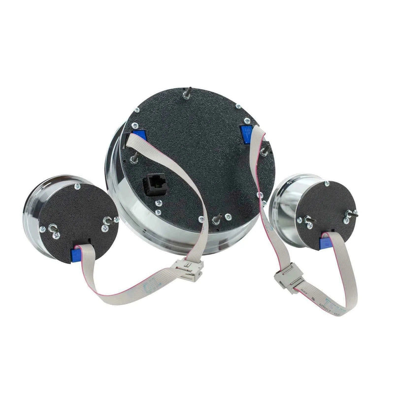 Load image into Gallery viewer, Dakota Digital Universal 3 Round Analog Gauge System Black Blue Kit VHX-1013
