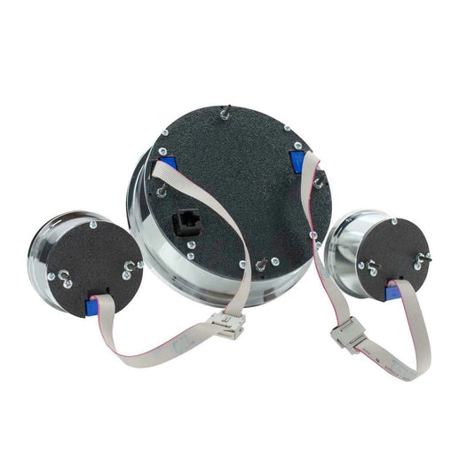 Dakota Digital Universal 3 Round Analog Gauge System Black Blue Kit VHX-1013