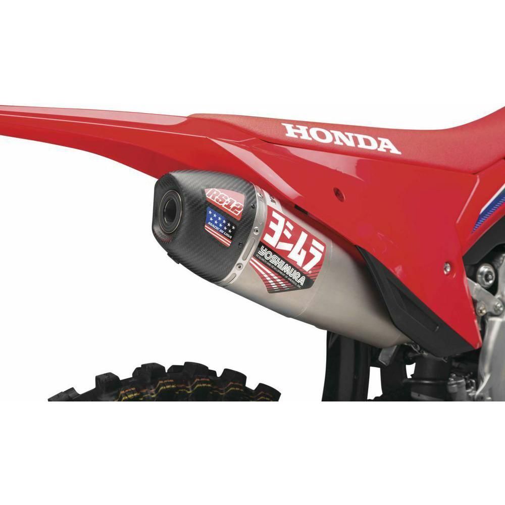 Yoshimura RS-12 Stainless Offroad Full System Exhaust with Carbon Fiber End Cap 228450S320