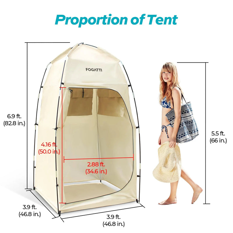 Load image into Gallery viewer, FOGATTI Portable Camping Shower Tent With Floor
