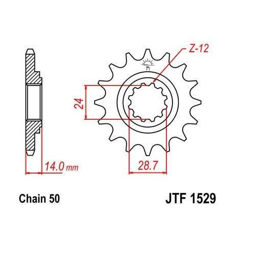 Steel Front Sprocket 17T for Street KAWASAKI ZRX1100R 2000-2001