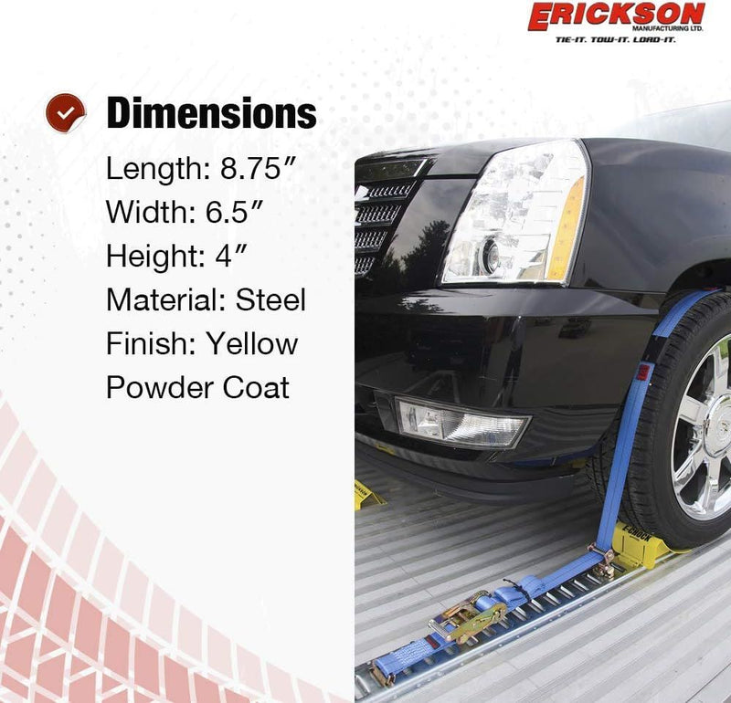 Load image into Gallery viewer, E-Chock Wheel Chocks with 5-Foot Metal Mounting Tracks, Yellow and Gray, Set of 2
