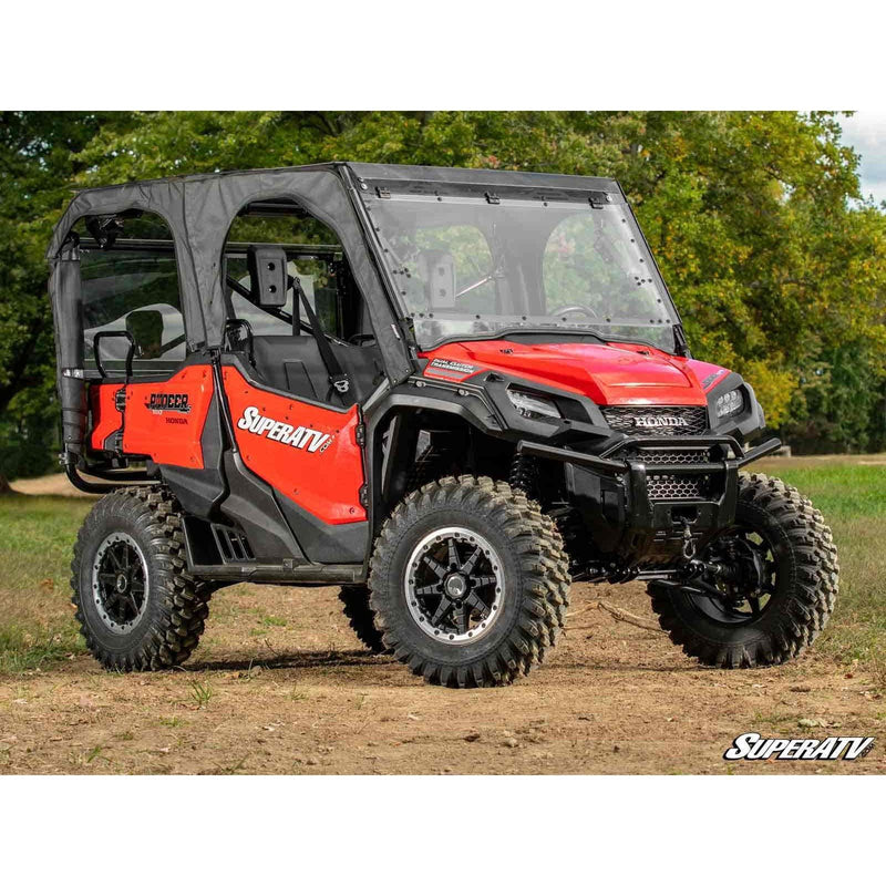 Load image into Gallery viewer, SuperATV Honda Pioneer 1000 MaxDrive Power Flip Windshield PFWS-H-PIO1K-70
