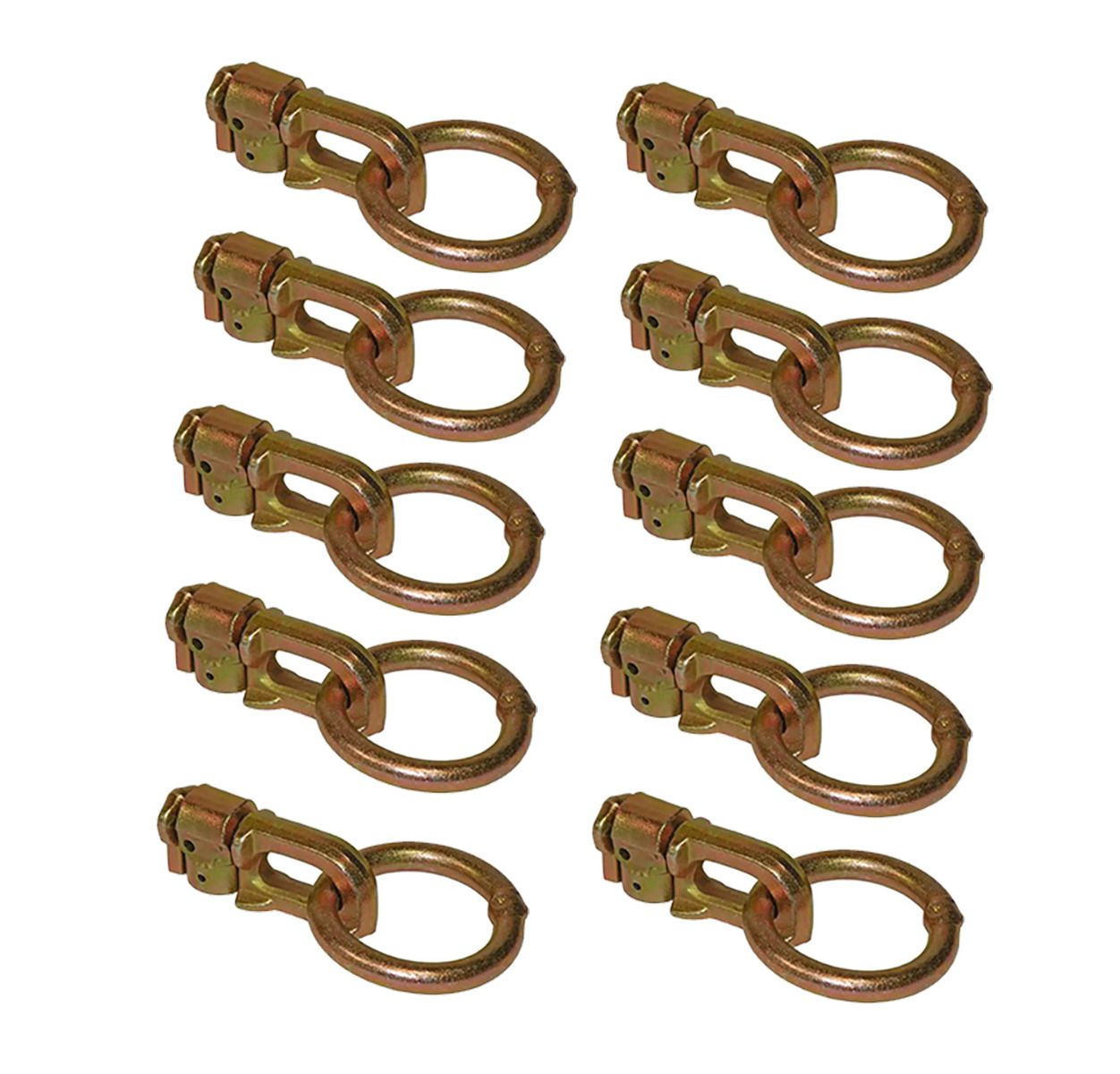 Double Stud O-Track Anchor Ring - 10 Pack