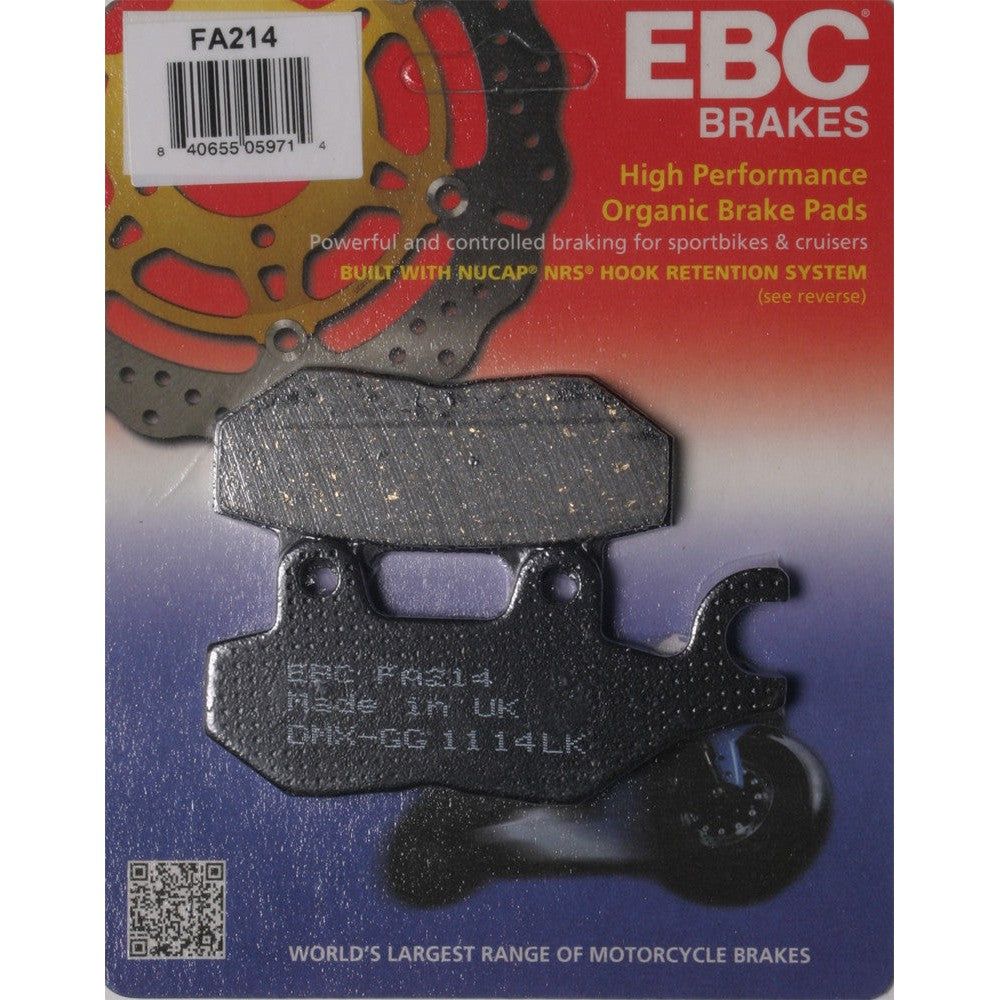 EBC 1 Pair FA Series Organic Replacement Brake Pads MPN FA214