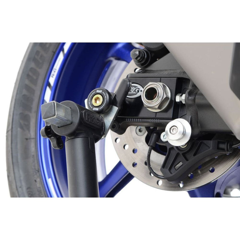 Load image into Gallery viewer, R&amp;G Racing Black Cotton Reels Offset For 2018-2024 Yamaha MT-10
