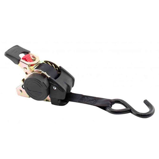 Pair of Bolt-On Retractable Ratcheting Transom Tie-Downs - 2 Inch x 5.5 Inch