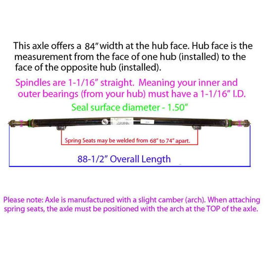 2200 LB Axle Tube - 70 IN