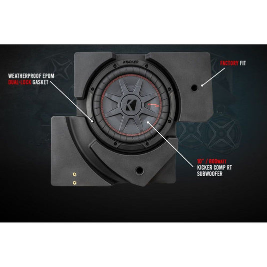 SSV Works Underseat Driver Side 10" Unloaded Subwoofer For Can-Am Maverick X3 2017-2022