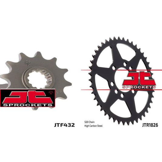 Front & Rear Sprocket Kit for SUZUKI LT250 R- F,G,H,J,K,L Quadracer 85-90