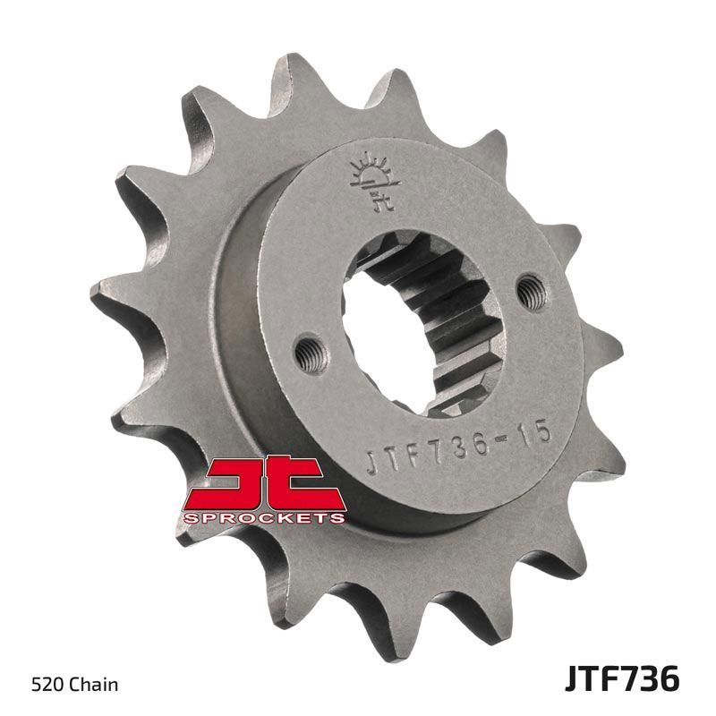 Load image into Gallery viewer, JT Sprockets Front Steel Sprocket 15 Tooth 15T 520 Chain JTF736.15
