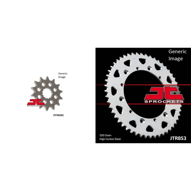 Load image into Gallery viewer, JT SPROCKETS Front and Rear Steel Sprocket Kit for OffRoad YAMAHA YZ250 1975
