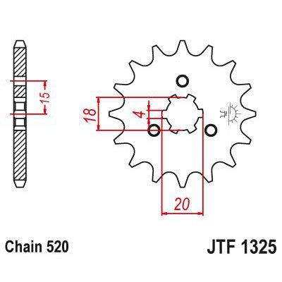 JT Sprockets Front Steel Countershaft Sprocket 11 Tooth 11T 520 Chain