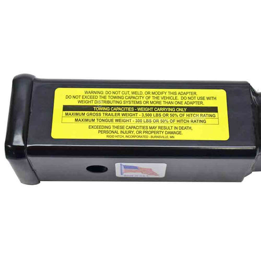 Rigid HItch (P-2508-ET) Receiver Hitch Extension for 2 Inch Receivers with 8 Inch Extended Length - Made in USA