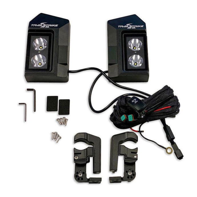 Trailstrike Sunrise V1 Aluminum Universal Sideview Mirror  for UTV with LED Spot Lights