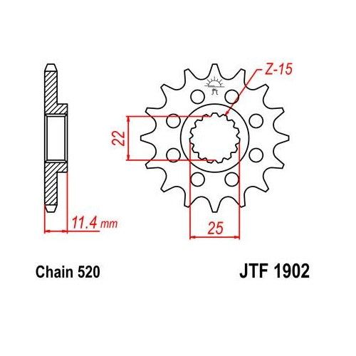 Steel Front Sprocket 15T for Street KTM 660 SMC 2003-2004